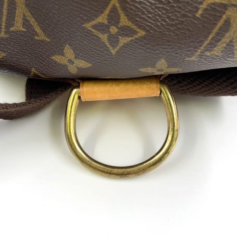 Louis Vuitton Montsourisgm Monogram Leather × PVC Brown Backpack Gold M51135