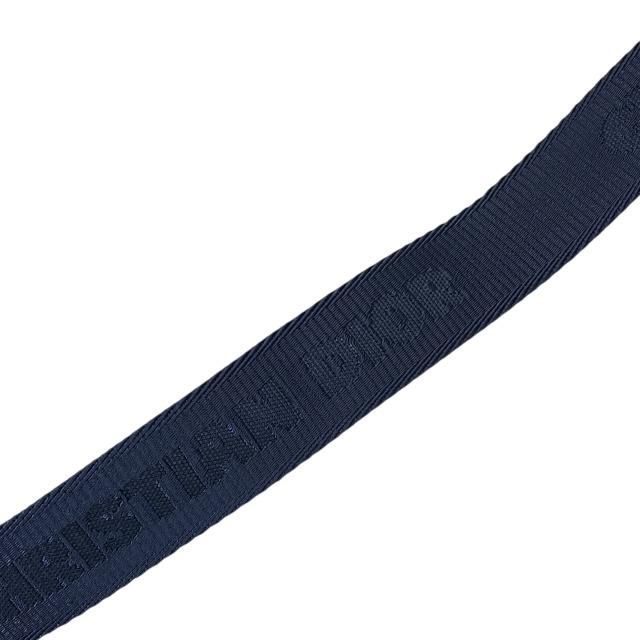 DIOR Belt Logo Jacquard Small Item Canvas Leather Logo Navy Silver Hardware
