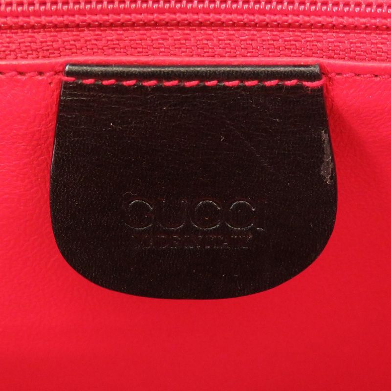 Gucci Lady Lock Leather Black Gold Hardware 000 01 0246 Vanity Bag Handbag