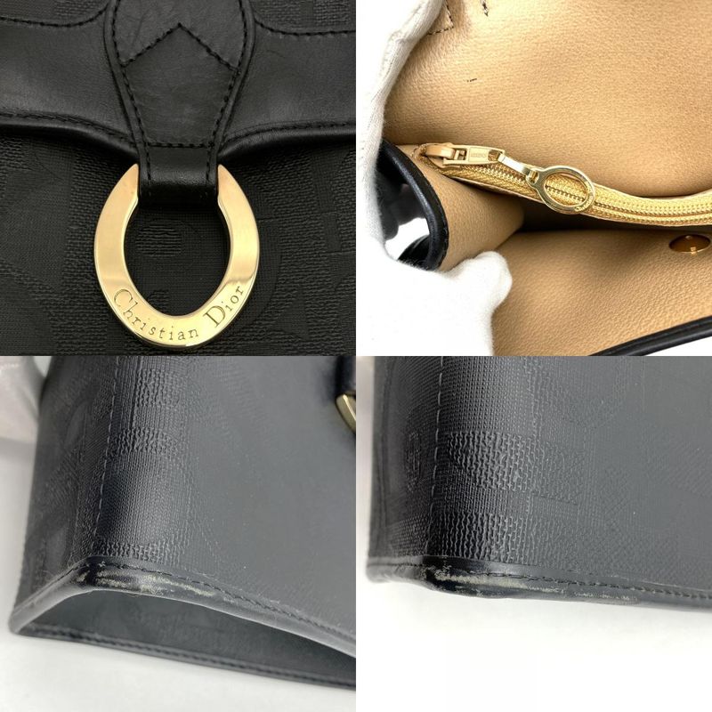 Dior Christian Dior Handbag Black PVC Trotter Total Ladies Fashion Branded High