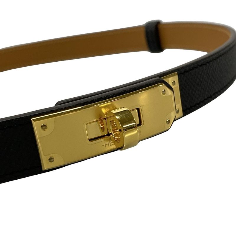 Hermes Belt Kelly Black Gold Hardware