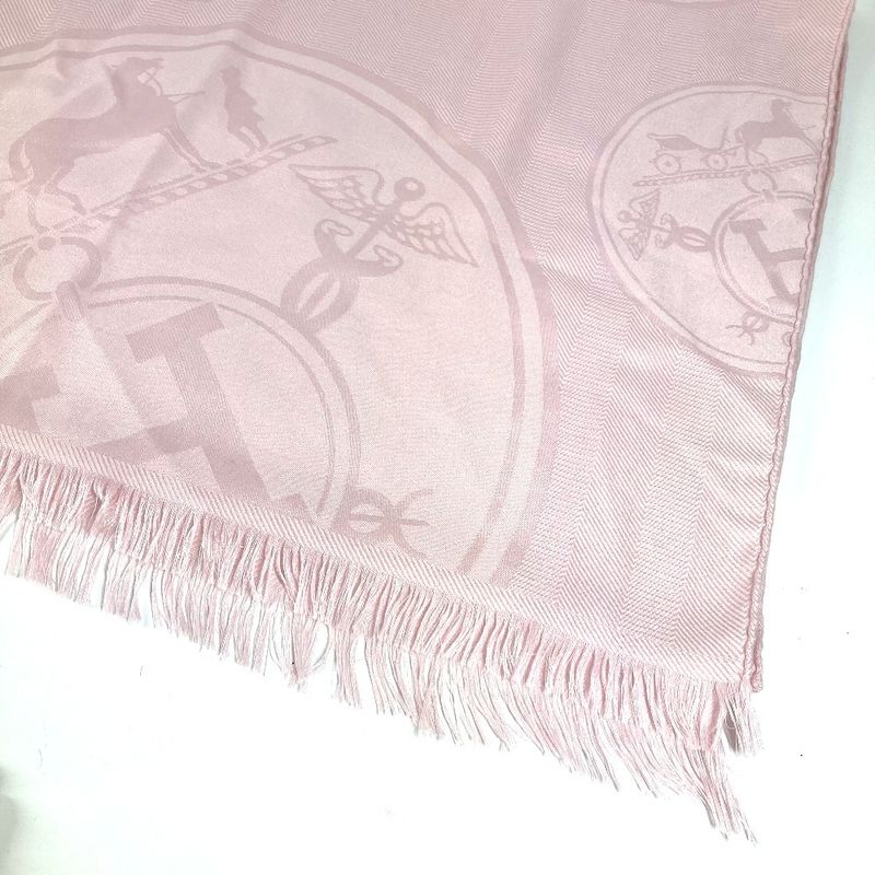 Hermes Stole New Livris Cashmere Rose Pearl Pink
