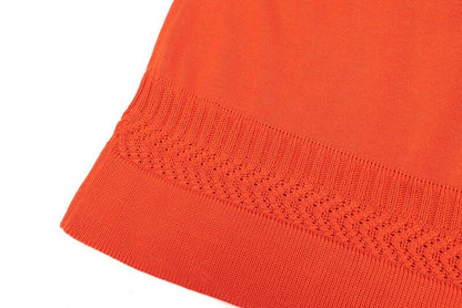 Hermes Knit Size 34 Short Sleeve Sweater Silk And Cotton [made In Italy