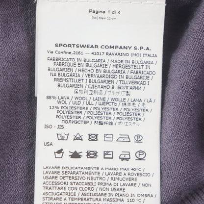 stone Island Stone Island 88% Wool Logo Patch Mock Neck Long Sleeve Knitwear