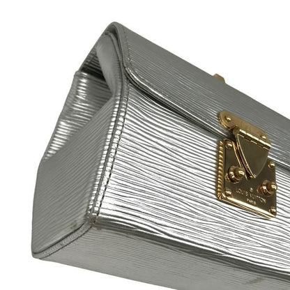 Louis Vuitton Epi Galaxia Vanity Hand Bag Metallic Silver