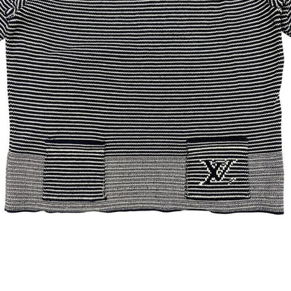Louis Vuitton Sweater Striped Half Sleeve Knit Rw061w Wiks03mjb M Size Cotton
