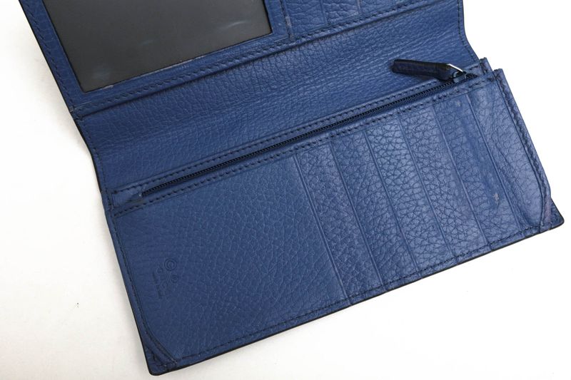 Gucci Long Wallet Men Leather Genuine Black 610467 Cao2n 1040 Interlocking G