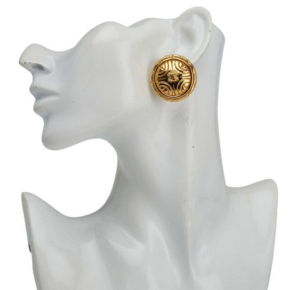 Chanel Coco Mark Round Gold Plated Ladies Chanel
