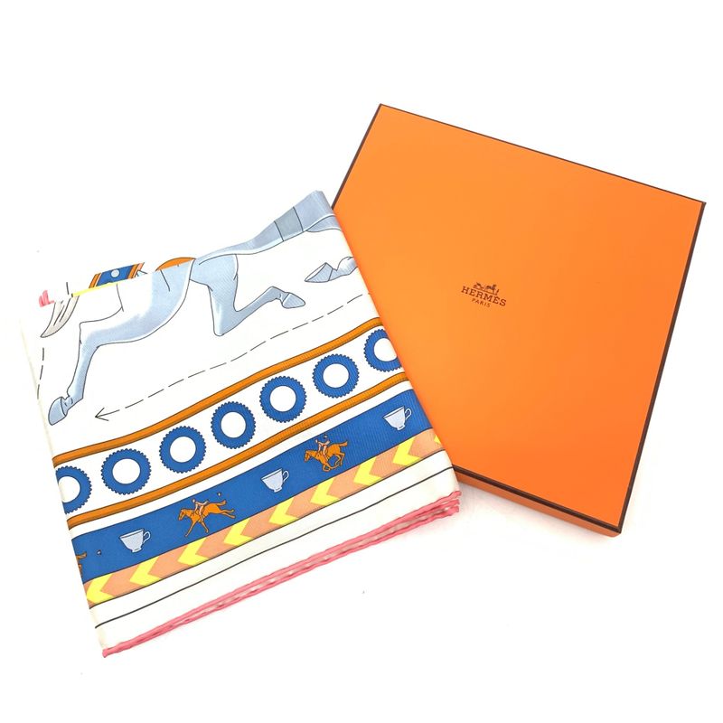 Hermes Scarf Carre 90 TEA FOR TWO TEA FOR TWO Silk Spring-summer 2023 Yellow X