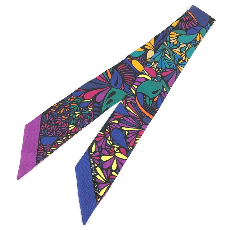 Hermes Scarf Twilly Silk Multicolor