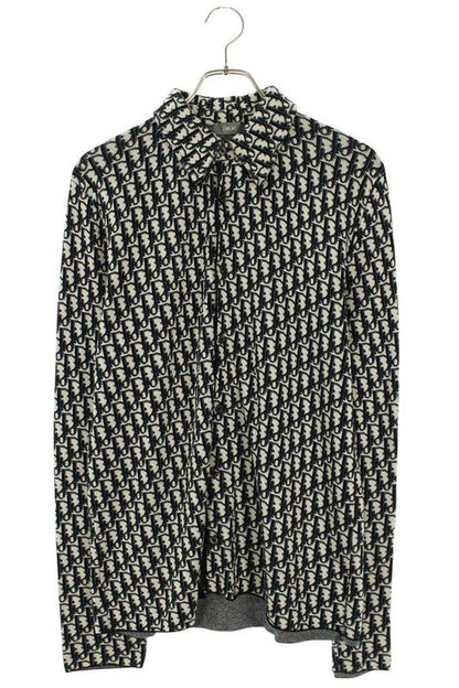 Dior 023m550at099 Obscure Pattern Allover Knit Long Sleeve Shirt Men's XS