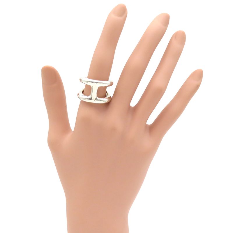 Hermes Ring Ozmoz GM Silver 925 Silver #55(jp15) Accessories Ag925 H Motif #15