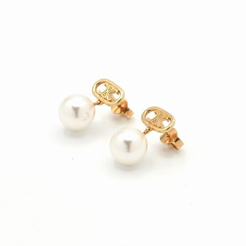 Celine Earrings Earring Gold Triomphe
