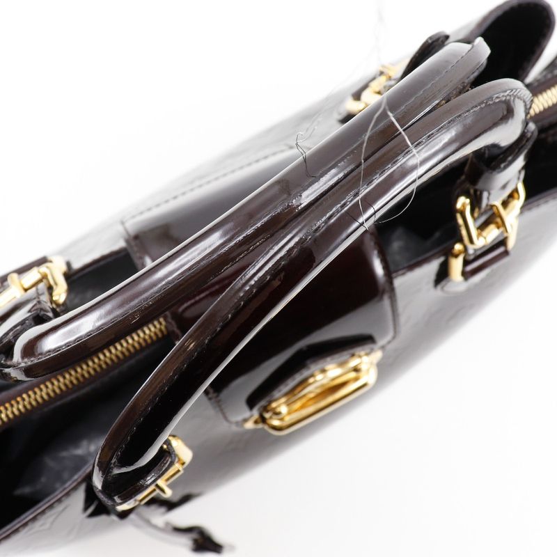 Louis Vuitton Melrose Avenue M93757 Monogram Vernis Amarante Gold Ladies Handbag