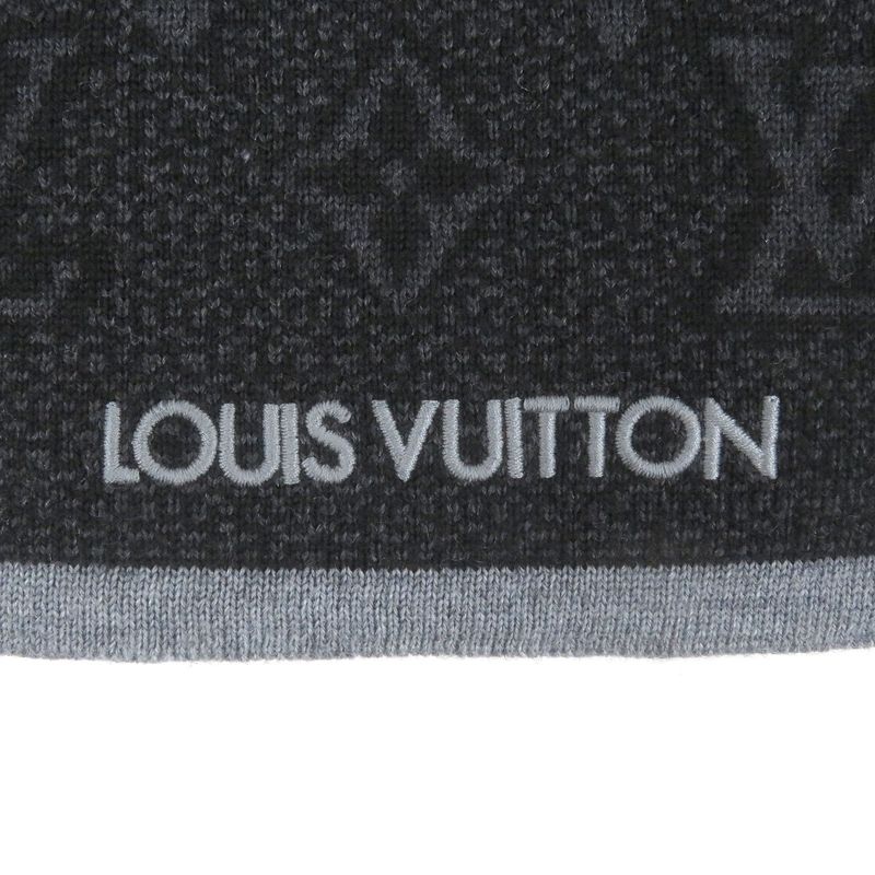 Louis Vuitton 2022 M73468 Echarpe - My Monogram - Eclipse 100% Wool Scarf Gris