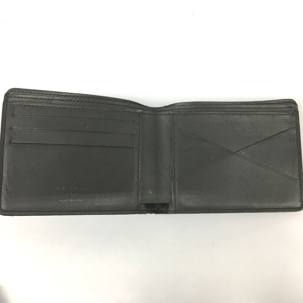Louis Vuitton Bifold Wallet Portefeuille/multiple Damier Infini N63124 Black