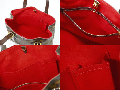 Authentic Louis Vuitton LV Hampstead MM Damier Ebène Tote Handbag Brown N51204