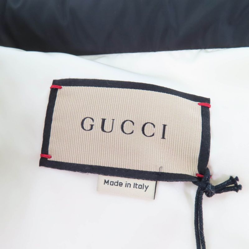 Gucci 23SS 717547 GG Cotton Canvas Down Vest Brownish 38 With Hanger And