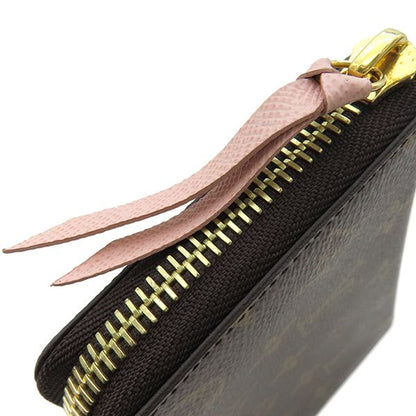 Louis Vuitton Long Wallet Portefeuille Clemence Monogram Canvas Rose Ballerine