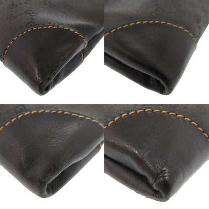 Gucci Old Gucci Sherry Line Micro GG 002-63-0048 PVC Black Tote Bag Black 0769