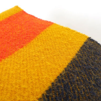 Hermes Cabas Wool Muffler Striped Mustard Yellow Hermes