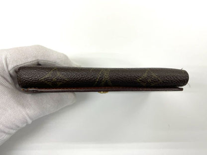 Louis Vuitton Monogram Porte Monet Vieux Trésor M61730 Foldable Wallet L-shaped