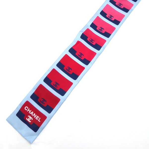 Chanel Headband Twilly Coco Mark 100% Silk Scarf With Tag Chanel