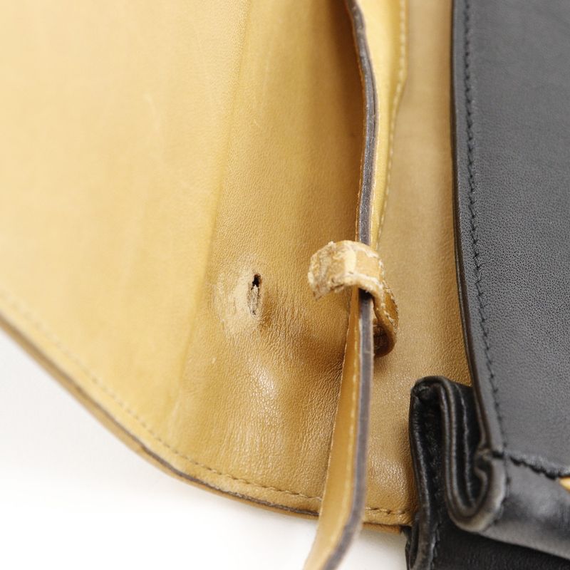 Celine Old Celine 2WAY Clutch Calf Black Ladies Shoulder Bag