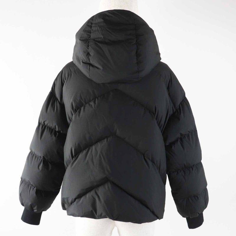 Hermes 2024 4h0178dr Crudo Cell Patch Hooded Down Jacket Black 34 With Hangers