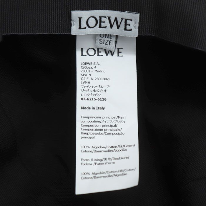Loewe Anagram Patch Cap Dark Brown K820358x22 ONE SIZE Corduroy Unisex Preowned