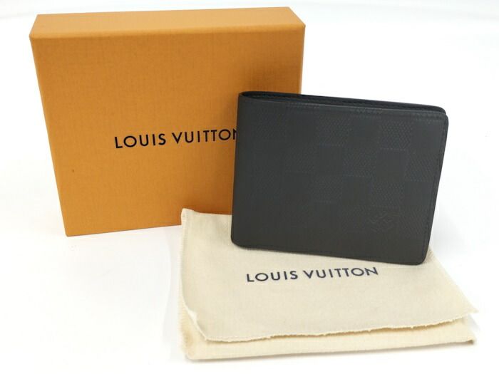 Louis Vuitton Porte Feuille Multiple Fold Billfold Damier Infini N63124