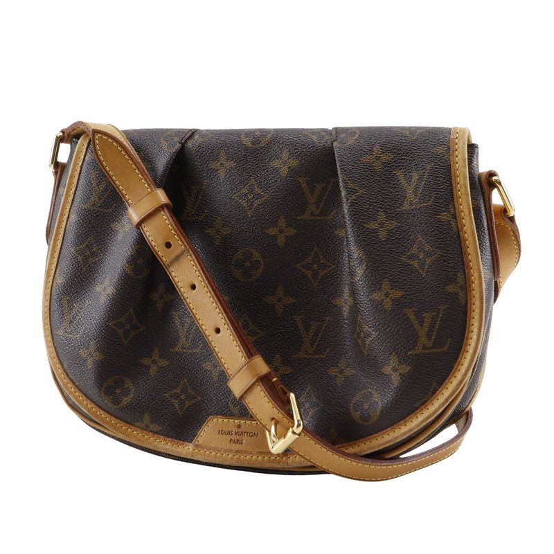Louis Vuitton Menilmontane PM M40474 Monogram Canvas Brown Ct2193 Ladies