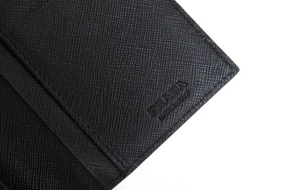 Prada Long Wallet Men Leather Genuine Black 2mv836 Portafverticale Saffiano