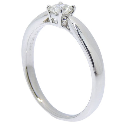 Tiffany & Co Solitaire Pt950platinum And Diamonds #8.5 0.20 Ladies 3.6g Ring