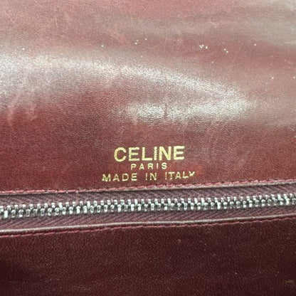 Celine Vintage Carriage Metal Leather Shoulder Bag Vintage Carriage Hardware
