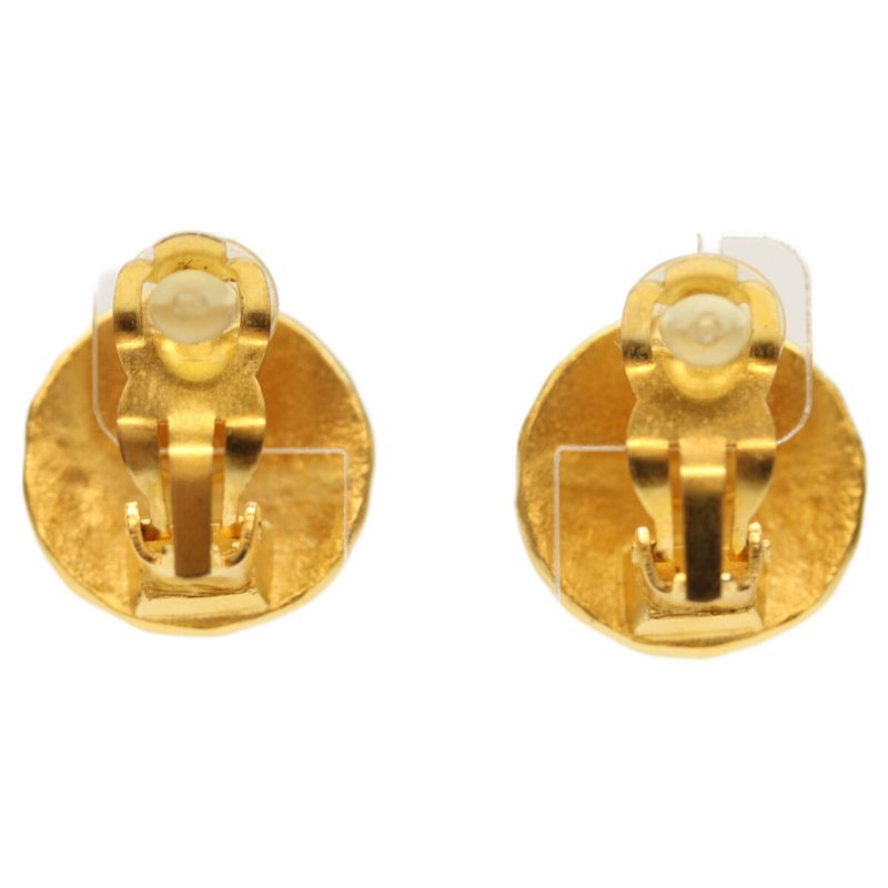 Chanel 97A Coco Mark Dot Round Earrings