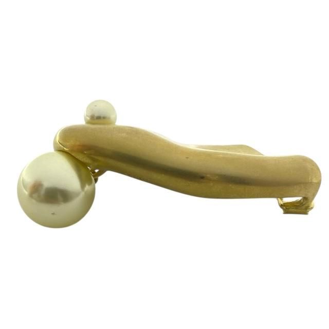 Christian DIOR Ear Cuff Earrings Earring Accessories Pearl GP Gold White For