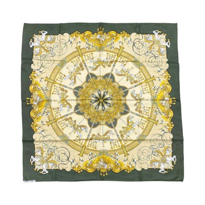 4156 Hermes Silk Scarf Carre 90 Luna Park Merry-Go-Round Amusement Park