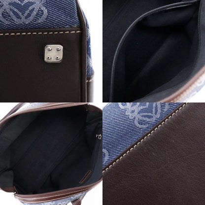 Loewe Anagram Mini Boston Denim Blue Women's Handbag