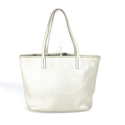 Bvlgari Bulgari Tote Bag Sbulgari Logo Sotirio Leather Silver