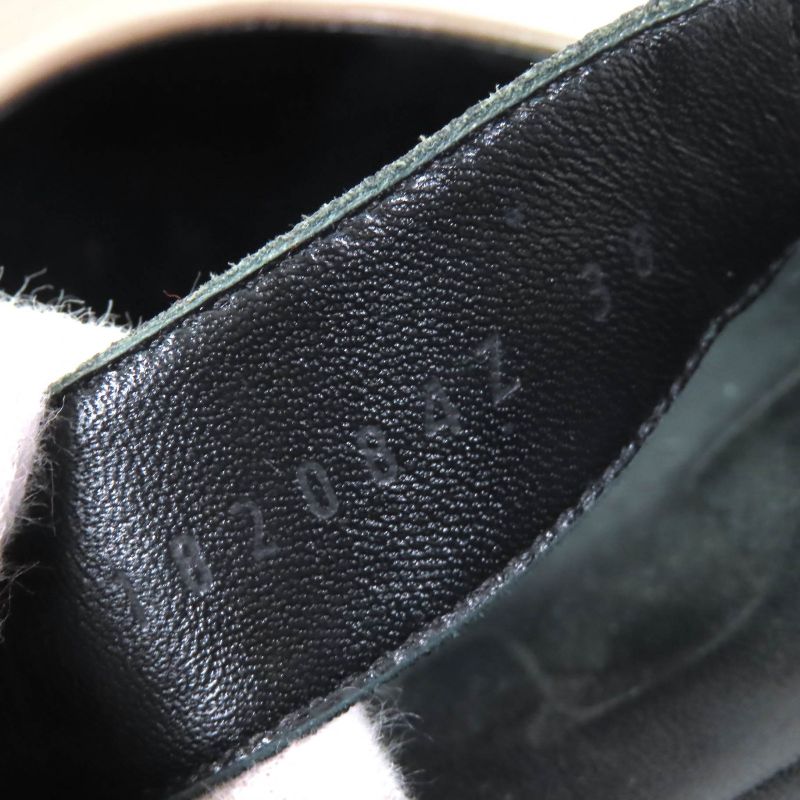 Hermes Pointed Toe Leather Pumps With Band Strap Brown Black 38 Storage With