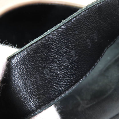 Hermes Pointed Toe Leather Pumps With Band Strap Brown Black 38 Storage With