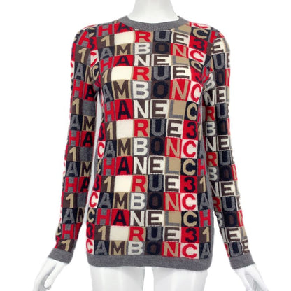 Chanel 100% Cashmere Knit Sweater 07A P31488k00484 Size 36