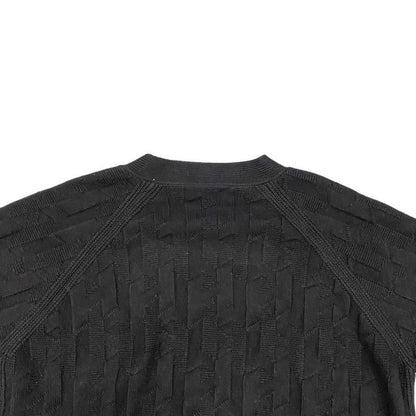 Hermes Knitted Cardigan 4e2706d3 Size 44 H Logo Wool Nylon Black Hermes