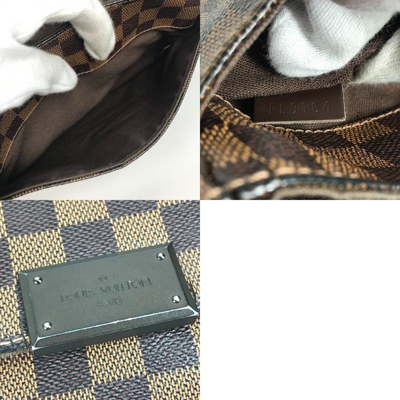 Louis Vuitton Shoulder Bag District PM N41213 Damier Canvas Ebène Brown