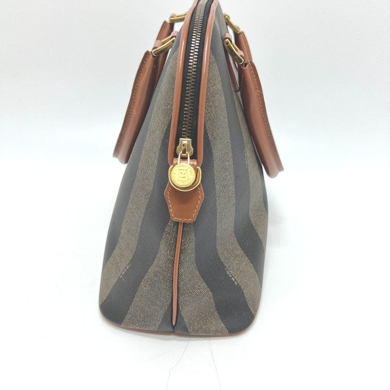 Fendi Handbag Pecan PVC Brown