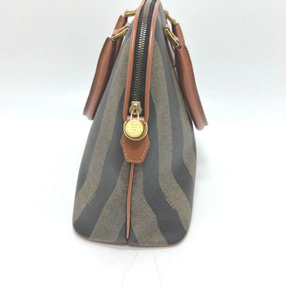 Fendi Handbag Pecan PVC Brown
