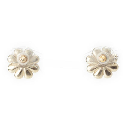 Chanel 18C GP Coco Mark Flower Motif Earrings Accessories Gold