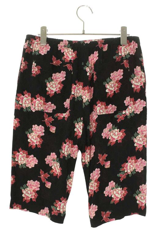 Gucci 624399 Zaep6 Flower Print GG Pattern Silk Half Pants Men's 44