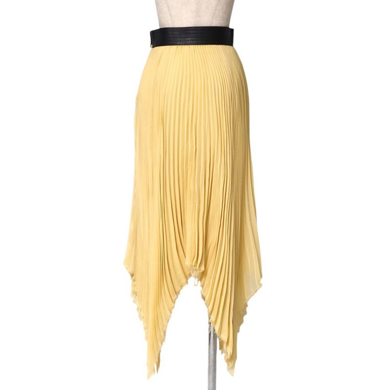 Loewe Long Skirt Size 34 Pleated Skirt Chiffon Cut Off Anagram Logo